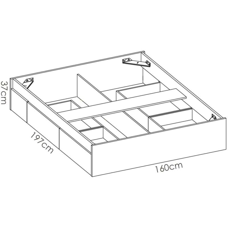 Mesita De Noche Rus Con 3 Cajones En Blanco 58 Cm(alto)52 Cm(ancho)34  Cm(fondo) con Ofertas en Carrefour