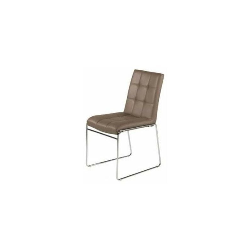 Silla Alba tapizada en piel sintetica capuchino 86 cm(alto)47 cm(ancho)61 cm(largo)