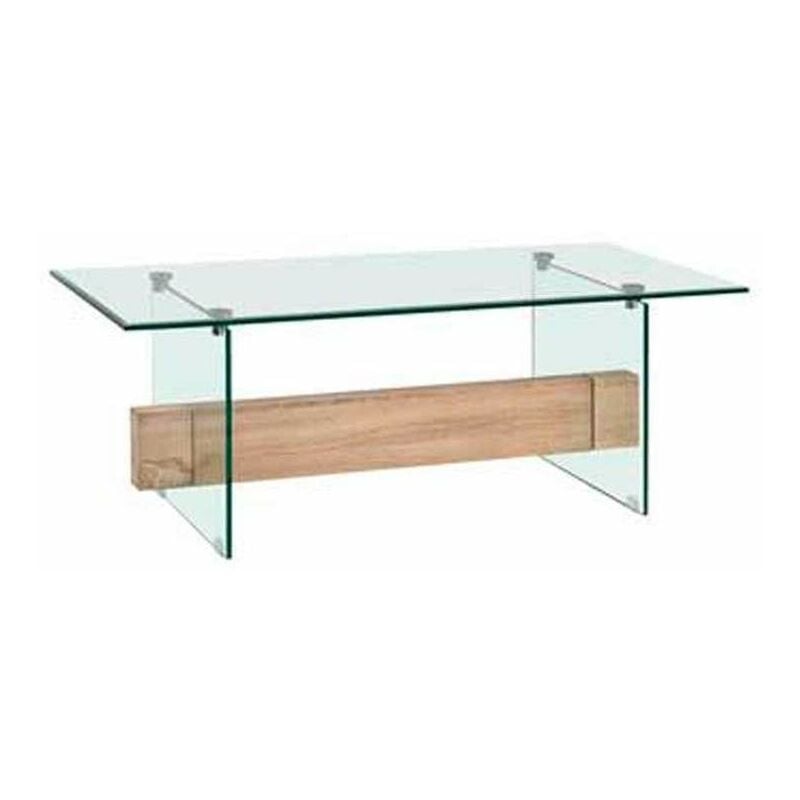 Mesa de centro rectangular Aitana en acabado blanco 45 cm(alto)120 cm(ancho)60 cm(largo) Color ROBLE