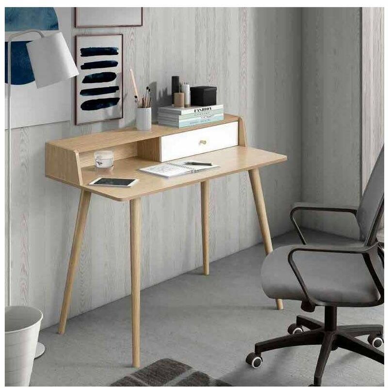 Mesa escritorio barata en color maple
