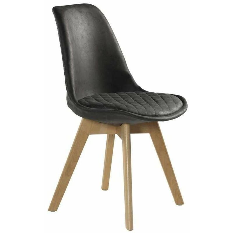 Silla comedor Aiko 83cm (Alto) X 44cm (Ancho) 47cm (Fondo) Color NEGRO