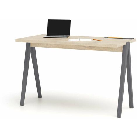 Mesa estudio Mod-635 acabado en color roble combinado con grafito, 60 x 120 x 78 cm (fondo x ancho x alto) (1/5)