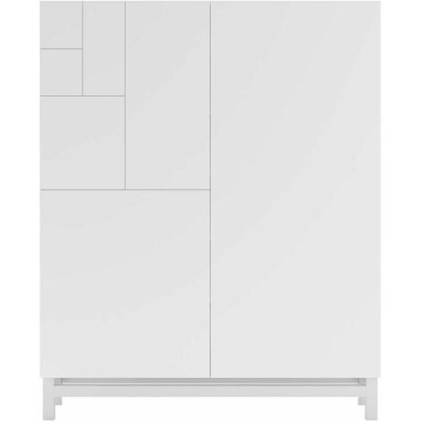 Recibidor zapatero modelo 515 acabado blanco, 90x112x27 (ancho x alto x fondo) (1/3)