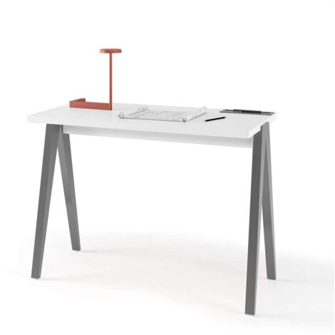 Mesa estudio Mod-629 acabado blanco/gris, 47x 107 x 78 cm (fondo x ancho x alto) (1/5)