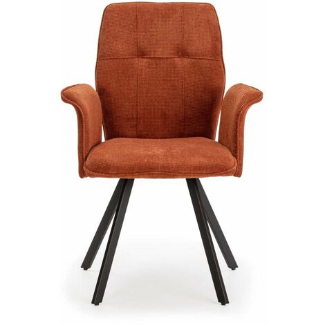 Pack de 2 sillones para comedor Marcos tapizado textil marrón, 89cm(alto) 62cm(ancho) 60cm(fondo) (1/5)