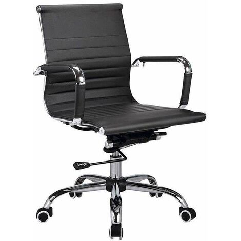 Silla despacho giratoria elevable acabado negro, 90-97cm(alto) 58cm(ancho) 64cm(largo). (1/2)