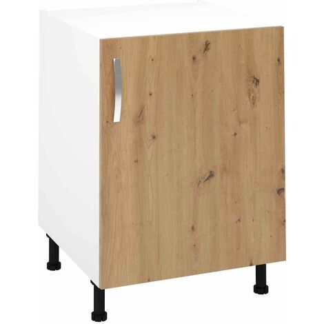 Mueble cocina con una puerta en roble albar. 83 cm(alto)60 cm(ancho)58 cm(largo)