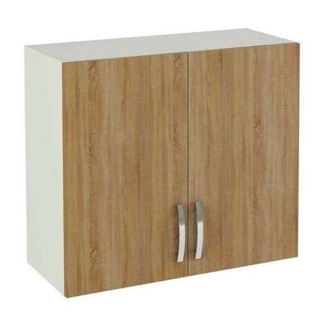 Mueble cocina para colgar con 2 puertas en roble cortez. 70 cm(alto)80 cm(ancho)33 cm(largo)