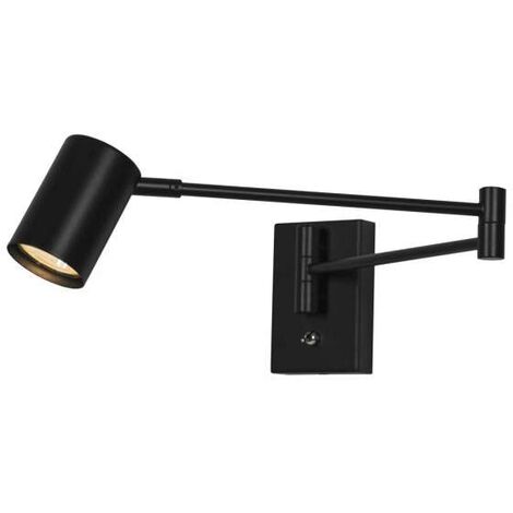 Aplique de pared led modelo Romeo acabado negro, 8cm(ancho) 63cm (fondo) 12cm(alto). (1/2)