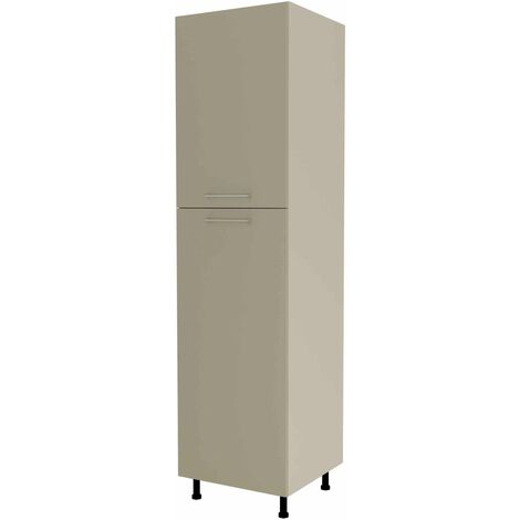 Columna despensero con 2 puertas con acabado visón, 235 cm(alto)60 cm(ancho)58 cm(largo)