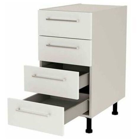 Mueble de cocina con cajones en gris cream y roble vega. 85 cm(alto)40 cm(ancho)60 cm(largo)
