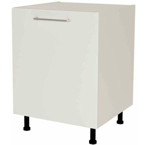 Mueble cocina bajo con 1 puerta en varios acabados diferentes 85 cm(alto)60 cm(ancho)60 cm(largo) Color BLANCO MATE