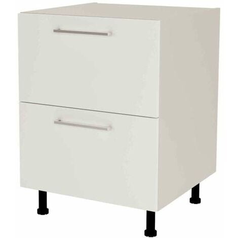 Mueble cocina bajo con cajones gaveteros en varios colores 85 cm(alto)60 cm(ancho)60 cm(largo) Color BLANCO MATE