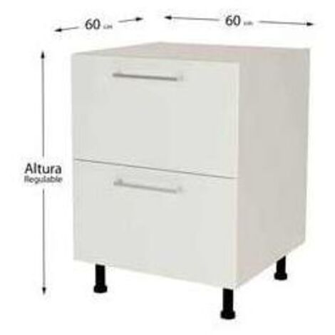 Mueble de cocina bajo cacerolero en gris cream y vison. 85 cm(alto)60 cm(ancho)60 cm(largo)