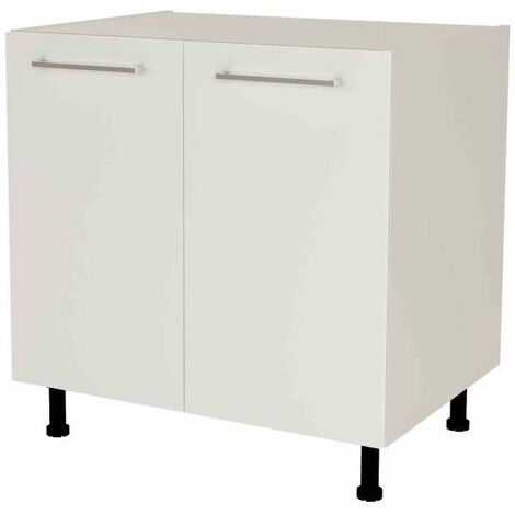 Por favor mira pedal lechuga Mueble de cocina bajo con 2 puertas en gris cream y blanco mate. 85 cm(alto)