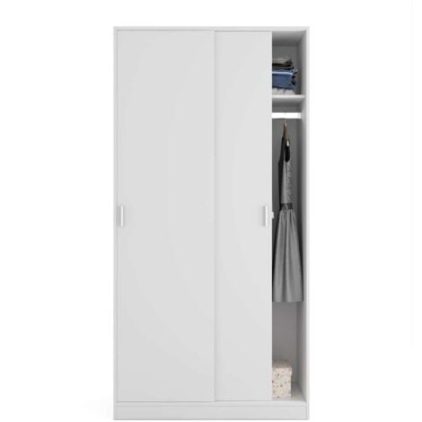 Armario ropero puertas correderas blanco. 200cm(alto). 100cm(ancho). 50cm(fondo).