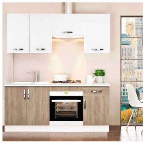 Genérico Muebles de Cocina Completa Color Blanco Mate 180 y 240 cms Encimera  incluida ref-29 : : Hogar y cocina