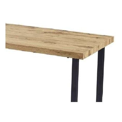 Mesa Alta tipo barra acabado Roble/negro, 95cm(alto) 120cm(ancho) 60cm(fondo).