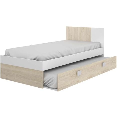Cama nido con cajón de arrastre Santisteban 90 cm para dormitorio juvenil 79 cm(alto)97 cm(ancho)196 cm(largo)
