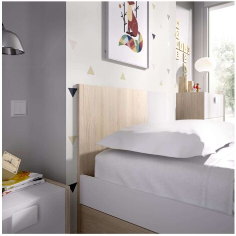 Cama nido con cajón de arrastre Santisteban 90 cm para dormitorio juvenil 79 cm(alto)97 cm(ancho)196 cm(largo)