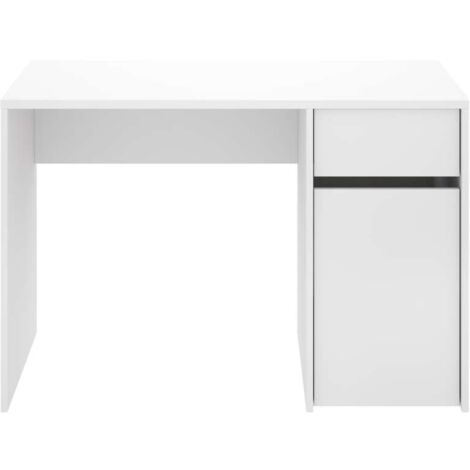 Escritorio Rocio con puerta + cajón acabado blanco, 74cm(alto) 110cm(ancho) 50cm(fondo) (1/5)