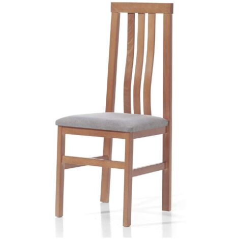 Pack de 4 sillas Monachil en madera de haya color cerezo. 102 cm(alto), 41,2 cm(ancho), 38,6 cm(fondo)