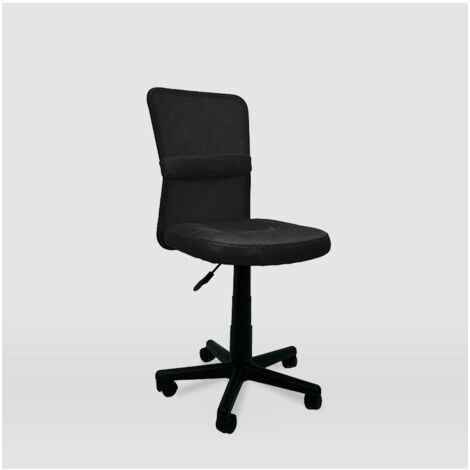 Silla de oficina Alba acabado negro. Alto: 83.5-95.5cm Ancho: 55cm Fondo: 55cm. (1/4)
