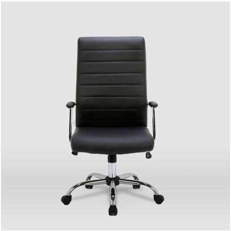 Silla de oficina Lara acabado negro. Alto: 107/117cm Ancho: 57.5cm Fondo: 60.5cm. (1/5)