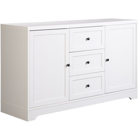 Mueble aparador Md-Ottavia 2 puertas, 3 cajones acabado blanco, 120cm(ancho) 72cm(altura) 39cm(fondo)
