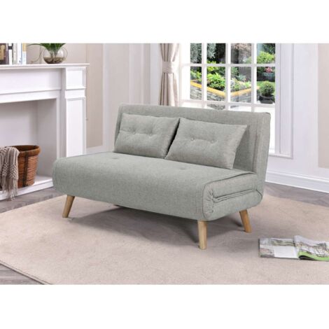 Sofá cama Ensueño en tela gris. 130cm(ancho) 78cm(fondo) 82cm (alto)