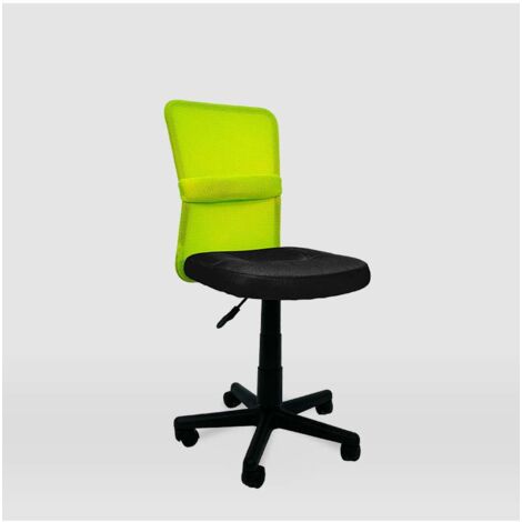 Silla de oficina Alba acabado negro/verde. Alto: 83.5-95.5cm Ancho: 55cm Fondo: 55cm. (1/4)