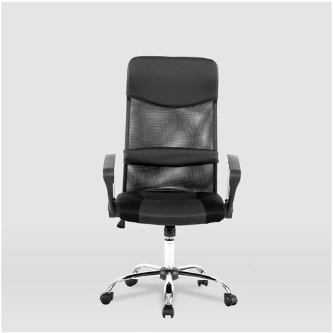 Silla de oficina Dafne acabado negro. Alto: 112.5-122cm Ancho: 60cm Fondo: 49.5cm. (1/5)