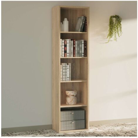 Mueble Organización Hogar Estantería Sauder 3 Estantes - Roble Místico 35x13x44 Pulgadas Estantería Sala Oficina