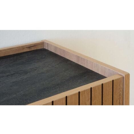 Aparador 3 puertas Irati acabado color roble gold, 80cm(alto) 140cm(ancho) 40cm(largo)