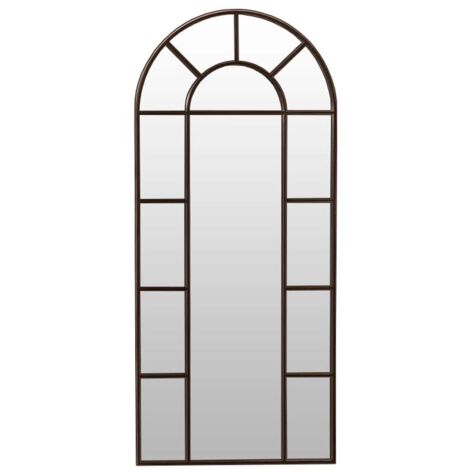Espejo moderno tipo ventana con arco Dublín acabado marco negro, 80cm(ancho) 180cm(altura) 3.5cm(fondo)