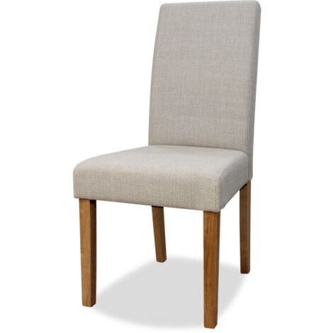 Pack de 2 sillas modelo Villalba tapizadas en textil beige, 99cm(alto) 47cm(ancho) 60cm(largo) (1/2)