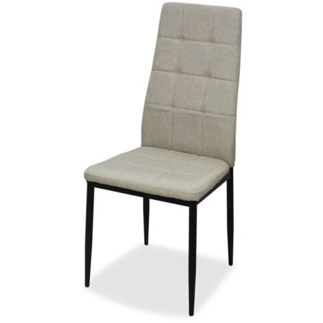 Pack de 6 sillas modelo Latina tapizadas en textil beige, 96cm(alto) 44cm(ancho) 45cm(largo) (1/2)