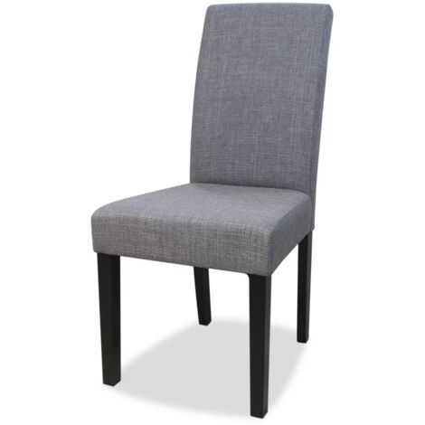 Pack de 2 sillas modelo Villalba tapizadas en textil gris, 99cm(alto) 47cm(ancho) 60cm(largo) (1/2)