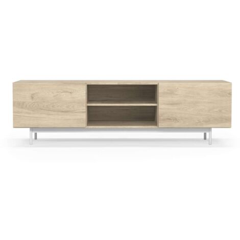 Mueble bajo televisión Md-608-2 en color roble, 52cm(alto) 180cm(ancho) 43cm(largo) (1/4)