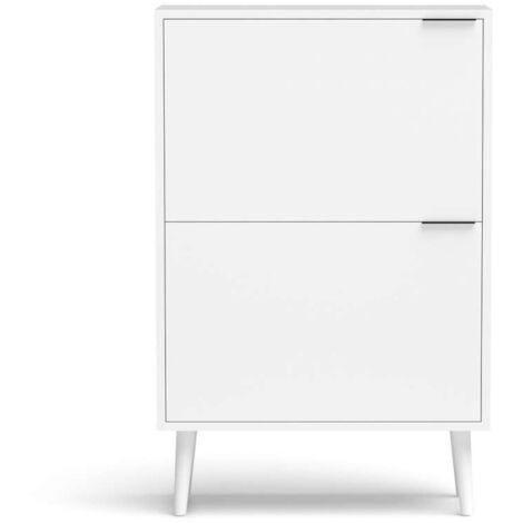 Zapatero 2 trampones modelo 527 acabado blanco, 92x60x25 (alto x ancho x fondo) (1/3)