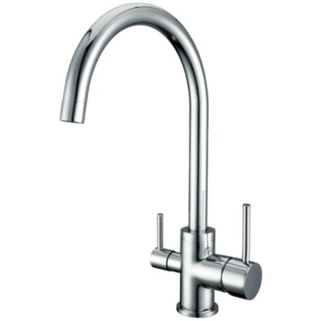 Grifo Monomando Fregadero Osmosis 3 Vías Curvo Cromo, 35cm(alto) 17.8cm(largo).