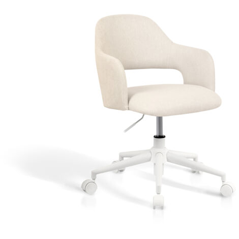 Silla despacho giratoria elevable acabado beige claro, 58m(ancho) 71/81cm(altura) 58cm(fondo) (1/5)
