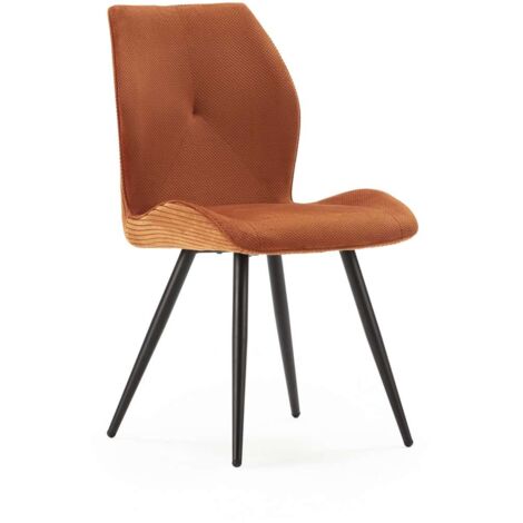 Pack de 2 sillas modelo Adara tapizado textil teja, 91cm(alto) 46cm(ancho) 62cm(largo) (1/5)