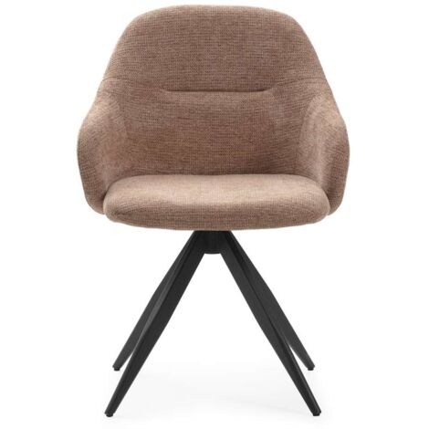 Pack de 2 sillones giratorias modelo Tamesis tapizado textil salmón, 84cm(alto) 56.5cm(ancho) 61cm(largo) (1/4)