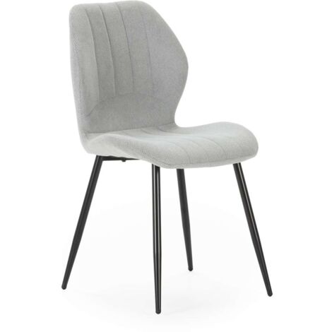Pack de 4 sillas modelo Miño tapizado textil gris hielo, 85cm(alto) 47cm(ancho) 58cm(largo) (1/4)