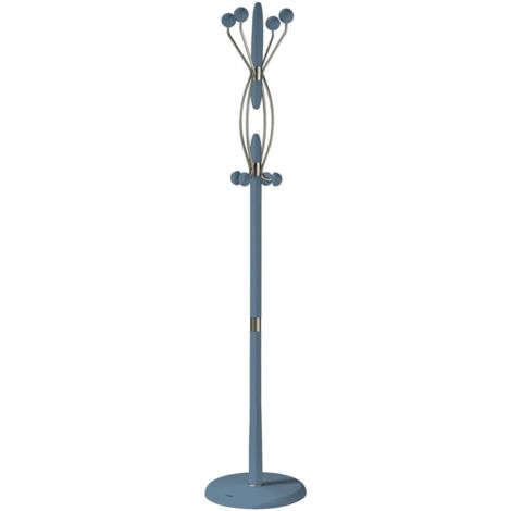 Perchero mod. 424 herrajes en cromo satinado lacado azul, 184 cm(alto)37 cm(ancho)37 cm(largo) (1/2)