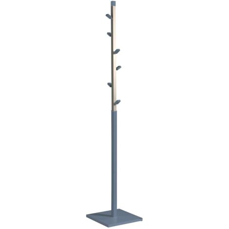 Perchero moderno mod. 428 herrajes en cromo satinado lacado azul, 180 cm(alto)34 cm(ancho)34 cm(largo) (1/2)