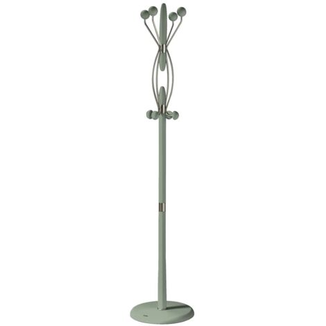 Perchero mod. 424 herrajes en cromo satinado lacado verde, 184 cm(alto)37 cm(ancho)37 cm(largo) (1/2)