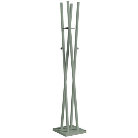 Perchero moderno mod. 470 herrajes cromo brillo lacado verde, 182 cm(alto)34 cm(ancho)34 cm(largo) (1/2)