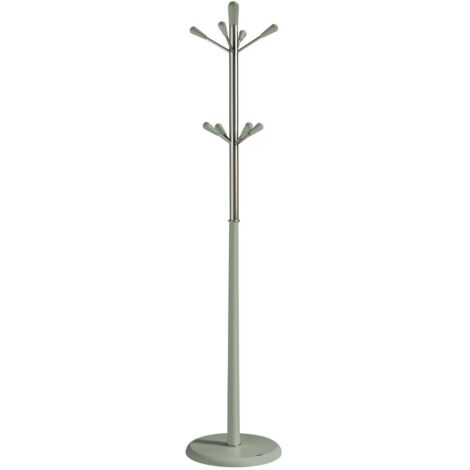 Perchero moderno mod. 414  herrajes cromo satinado lacado verde, 180 cm(alto)37 cm(ancho)37 cm(largo) (1/2)
